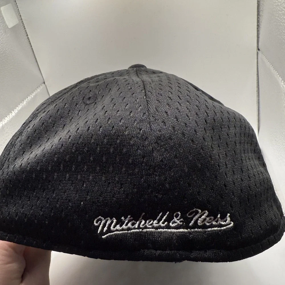 Mitchell & Ness Pittsburgh Pirates Black Dual Patch‎ Rare Fitted Hat 7 1/8 New
